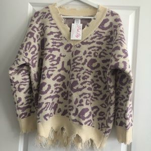 Leopard print sweater